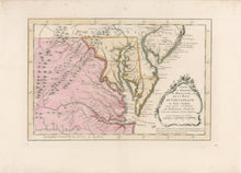 Load image into Gallery viewer, Bellin, Jacques Nicholas "Carte de la Virginie et du Maryland, ou De Chesapeack et Pays Voisins"