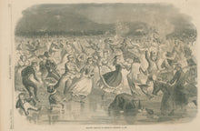 Load image into Gallery viewer, Unattributed. "Skating Carnival in Brooklyn, February 10, 1862."