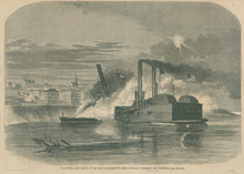 Load image into Gallery viewer, Unattributed "The Federal Ram "Queen of the West" Attacking the Rebel Gun-Boat "Vicksburg..."