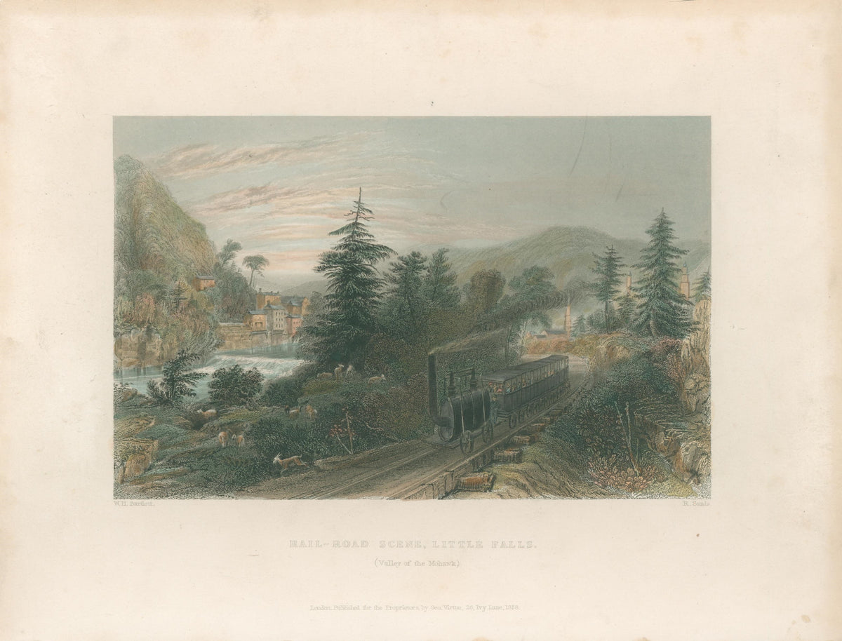 Bartlett, William Henry “Railroad scene, Little Falls (Valley of the