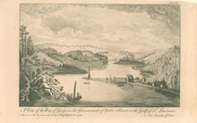 Load image into Gallery viewer, Unattributed.  “A View of the Bay of Gaspe, in the Government of Quebec, Situate in the Gulf of St. Laurence”