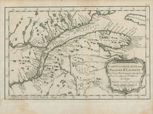 Load image into Gallery viewer, Bellin, Jacques Nicolas  “Karte von dem Laufe des Flusses St Laurenz"