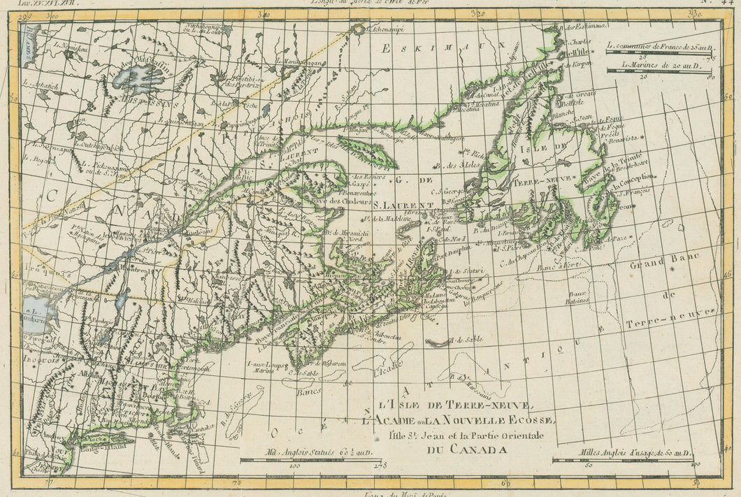 Bonne, Rigobert “L'Isle De Terre-Neuve, L'Acadie, ou La Nouvelle Ecosse, l'Isle St. Jean, et la Partie Orientale Du Canada”