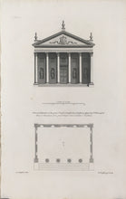 Load image into Gallery viewer, Vanbrugh, John "Plan and Elevation of the great Temple in the Garden at Eastbury" Pl. 18.