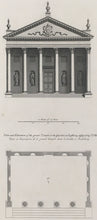 Load image into Gallery viewer, Vanbrugh, John "Plan and Elevation of the great Temple in the Garden at Eastbury" Pl. 18.