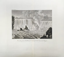 Load image into Gallery viewer, Dupare after Bonfils.  “Vue d’une partie de la Branche Occidentale de la Cataracte de Niagara”