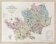 Load image into Gallery viewer, Ebden, William “New Map of the County of Hertfordshire.”