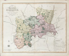 Load image into Gallery viewer, Ebden, William “New Map of the County of Middlesex.”
