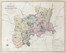 Load image into Gallery viewer, Ebden, William “New Map of the County of Middlesex.”