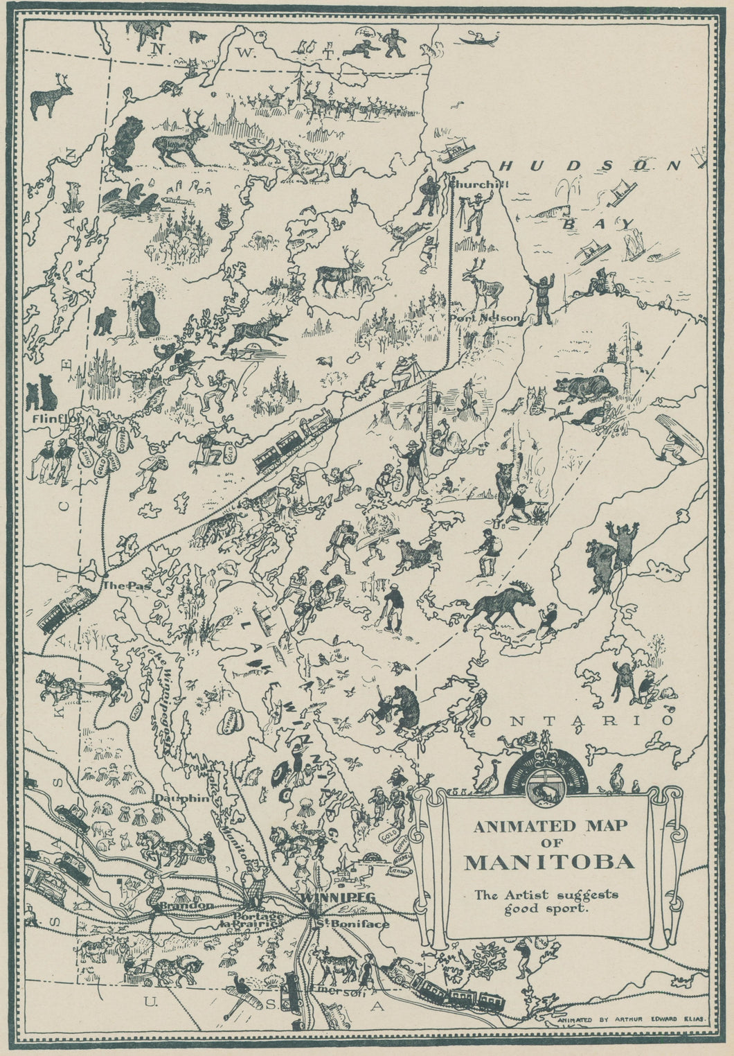 Elias, Arthur Edward  “Animated Map of Manitoba.