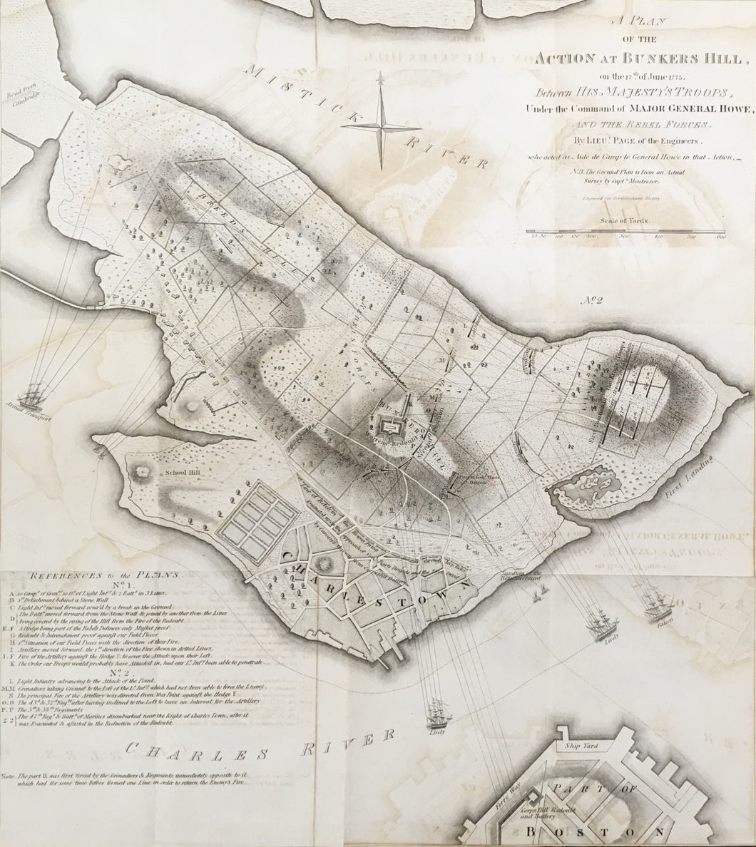 Faden, William “A Plan of the Action at Bunker's Hill, on the 17th. of June, 1775...