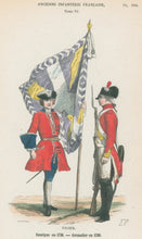 Load image into Gallery viewer, Philippoteaux, Felix Plate 100. "Vigier. Enseigne 1730. - Soldat en 1750. Grenadier en 1789"