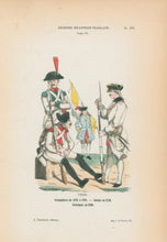 Load image into Gallery viewer, Philippoteaux, Felix Plate 103. "Vexin. Grenadiers de 1776 a 1791. - Soldat en 1750. Enseigne en 1700"