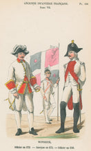 Load image into Gallery viewer, Philippoteaux, Felix Plate 106. "Monsieur. Officier en 1725. - Enseigne en 1775. - Officier en 1789"
