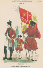 Load image into Gallery viewer, Philippoteaux, Felix Plate 116. "Berwick. Officier en 1789. - Enseignes en 1745."