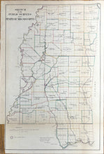 Load image into Gallery viewer, General Land Office  "Sketch of the Public Surveys in the State of Mississippi"