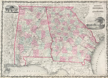 Load image into Gallery viewer, Johnson, A.J. "Johnson's Georgia and Alabama" 1862