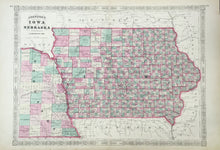 Load image into Gallery viewer, Johnson, A.J. "Johnson's Iowa and Nebraska"