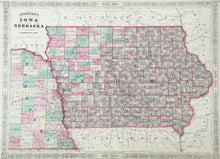 Load image into Gallery viewer, Johnson, A.J. "Johnson's Iowa and Nebraska"