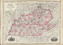 Load image into Gallery viewer, Johnson, A.J. "Johnson's Kentucky and Tennessee" 1864