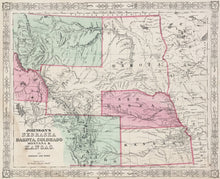 Load image into Gallery viewer, Johnson, A.J. "Johnson's Nebraska, Dakota, Colorado, Montana & Kansas"