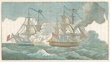 Load image into Gallery viewer, Unattributed  “Constitution and Guerriere in Close Engagement.”  From Horace Kimball’s "American Naval Battles…"