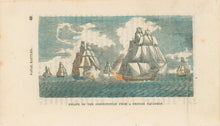 Load image into Gallery viewer, Unattributed  “Escape of the Constitution from a British Squadron.”  From Horace Kimball’s &quot;American Naval Battles…&quot;

