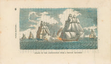 Load image into Gallery viewer, Unattributed  “Escape of the Constitution from a British Squadron.”  From Horace Kimball’s "American Naval Battles…"