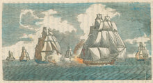 Load image into Gallery viewer, Unattributed  “Escape of the Constitution from a British Squadron.”  From Horace Kimball’s "American Naval Battles…"