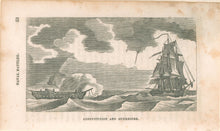 Load image into Gallery viewer, Unattributed  “Constitution and Guerriere.”  From Horace Kimball’s "American Naval Battles…"