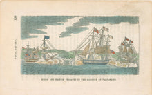 Load image into Gallery viewer, Unattributed  “Essex and the British Frigates in the Harbour of Valparaiso.”  From Horace Kimball’s "American Naval Battles…"