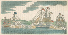 Load image into Gallery viewer, Unattributed  “Essex and the British Frigates in the Harbour of Valparaiso.”  From Horace Kimball’s "American Naval Battles…"