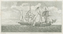 Load image into Gallery viewer, Cornè, Michele Felice “Capt. Sterrett in the Schr. Enterprise paying tribute to Tripoli, August 1801.”  From Horace Kimball’s "The Naval Temple…"