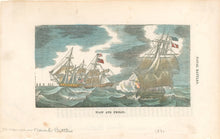 Load image into Gallery viewer, Unattributed  “Wasp and Frolic.”  From Horace Kimball’s "American Naval Battles…"