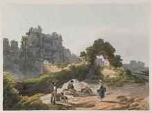 Load image into Gallery viewer, de Loutherbourg, Philipp Jakob “Gate of Carisbrook Castle.” From "Romantic and Picturesque Scenery of England and Wales...."