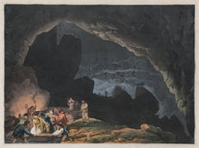 Load image into Gallery viewer, de Loutherbourg, Philipp Jakob “Peaks Hole, Derbyshire.” From "Romantic and Picturesque Scenery of England and Wales...."