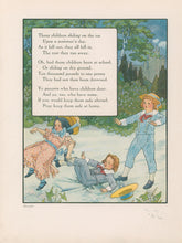 Load image into Gallery viewer, Richardson, Frederick "Three Children Sliding on the Ice" From Eulalie Osgood Grover's Mother Goose