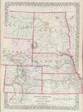 Load image into Gallery viewer, Mitchell, S. Augustus  “County Map of Kansas, Nebraska, Colorado, Dakota, Wyoming, Montana”