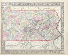 Load image into Gallery viewer, Gamble, W.H.  "County Map of the State of Pennsylvania"