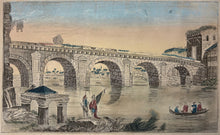 Load image into Gallery viewer, Unattributed  "Vue Perspective du fameux Pont de Remino fabriquee du temps d'Auguste Tibert Empereur Romain"