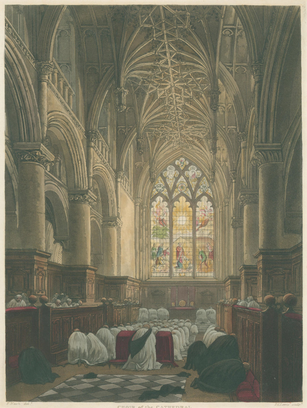 Nash, F.  “Choir of the [Christ Church] Cathedral”