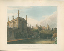 Load image into Gallery viewer, Nash, F.  “The Public Schools, &amp; Part of Exeter College Library, From the Garden”
