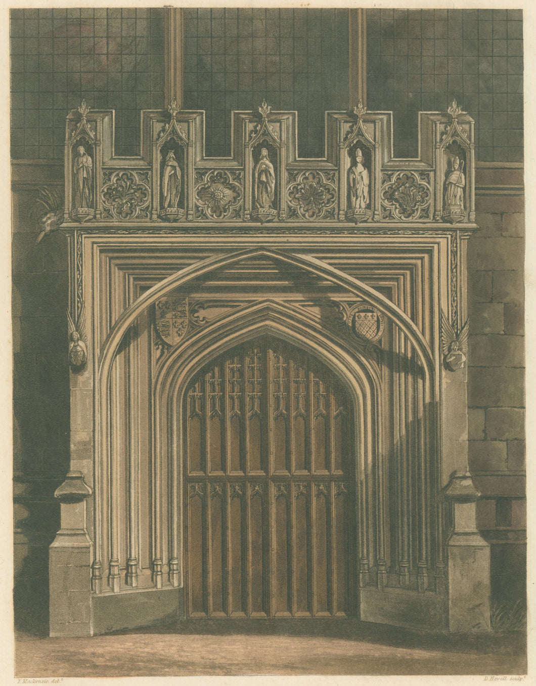 Mackenzie, F. “West Entrance to the Chapel of Magdalen College”