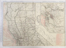Load image into Gallery viewer, Rand McNally "Standard Map of California" (Northern)