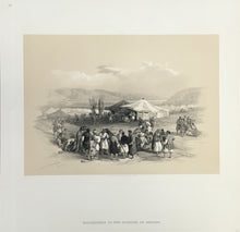 Load image into Gallery viewer, Roberts, David "Encampment of the Pilgrims at Jericho April 1st 1839." From "Views in the Holy Land, Syria, Idumea, Arabia, Egypt and Nubia"