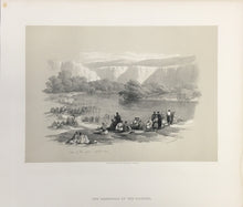 Load image into Gallery viewer, Roberts, David "Banks of the Jordan (The Immersion of the Pilgrims) April 2nd 1839." From "Views in the Holy Land, Syria, Idumea, Arabia, Egypt and Nubia"