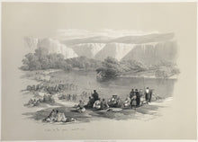 Load image into Gallery viewer, Roberts, David "Banks of the Jordan (The Immersion of the Pilgrims) April 2nd 1839." From "Views in the Holy Land, Syria, Idumea, Arabia, Egypt and Nubia"