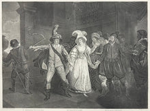 Load image into Gallery viewer, Wheatley, Francis Plate 31. “Taming of the Shrew, Act III, Scene ii. Baptista’s house. Petrucio, Katherine, Bianca, &c"