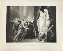 Load image into Gallery viewer, Wheatley, Francis Plate 37. “Winter’s Tale, Act IV, Scene iii. Shepherd’s Cottage. Florizel, Perdita, Shepherd, Clown, Mopsa, Dorcas; Polixenes and Camillo, disguised"