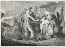 Load image into Gallery viewer, Barry, James Plate 51. “King Lear, Act V, Scene iii. Camp near Dover. Lear with Cordelia Dead. Edgar, Albany and Kent: Goneril, Regan&quot;
